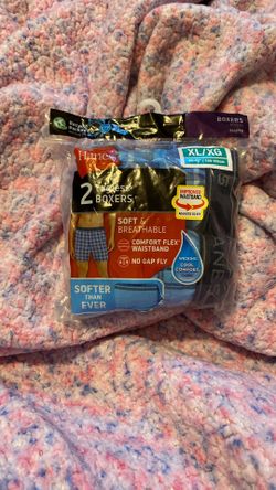 Men’s 2pk Tagless Boxers Size XL 