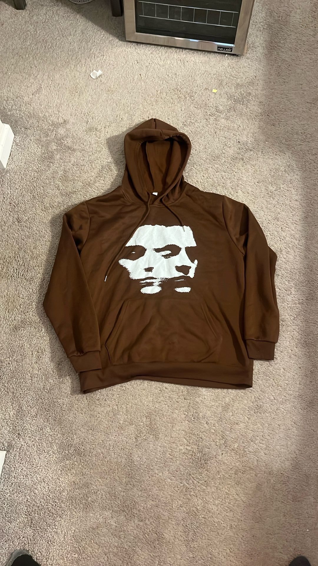 2 Face Man Print Hoodie