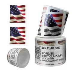 1 Roll Of Postage Stamps Forever 100 Stamps