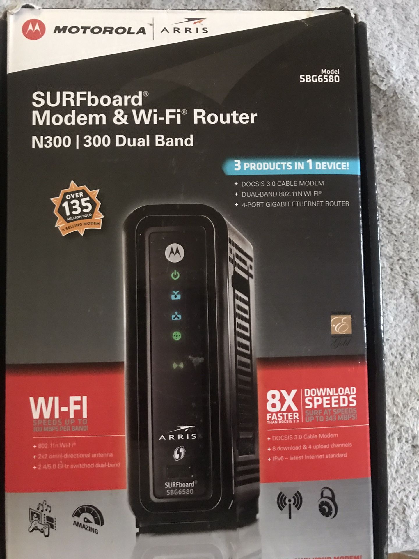 ARRIS Surfboard SBG6580 Modem Router