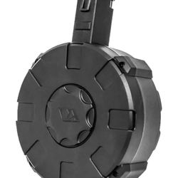 NEW! GoldenBall Nemesis X9 Electric Lightweight Polymer 9mm Airsoft Drum Magazine 1400 Round Cpacity - Black