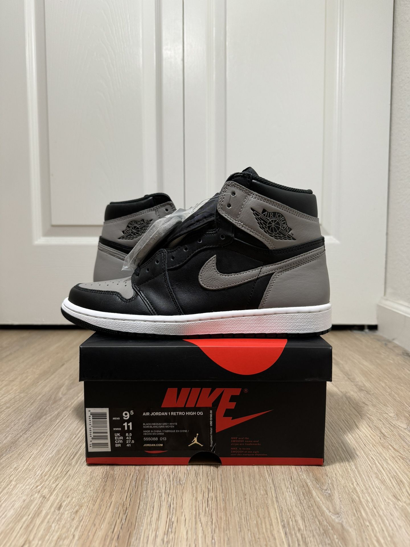 Nike Air Jordan 1 High Shadow 2018 Men’s Size 9.5 US !! READ DESCRIPTION❤️