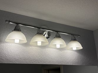 4-Light Chrome Vanity Bar Light Fixture