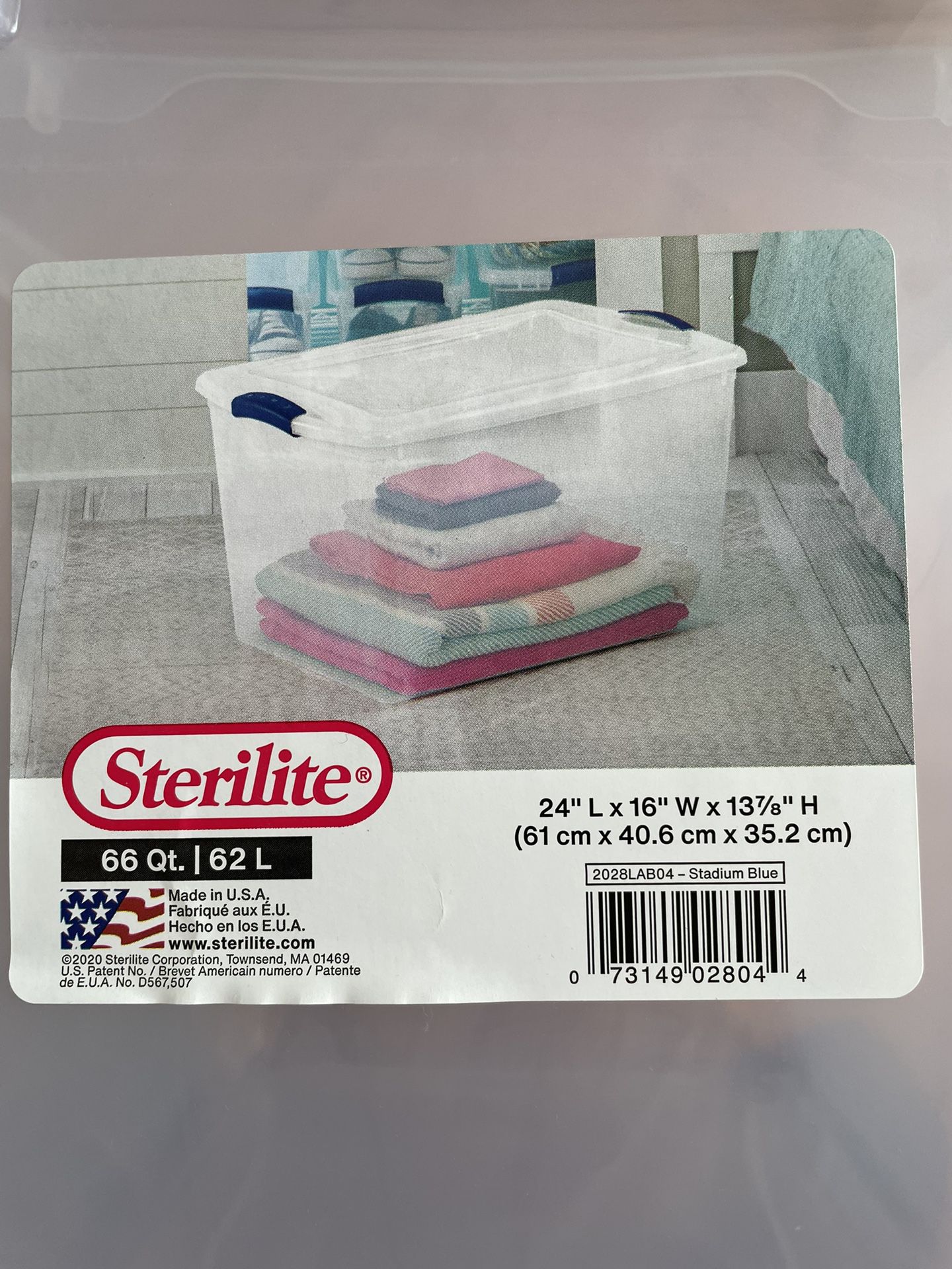 Sterilite 66Qt/62L Storage Container w/Lid for Sale in Charlotte