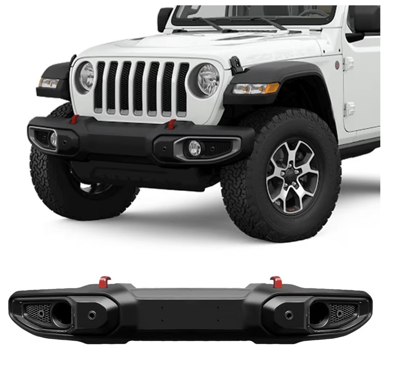 Front Bumper Fits for Jeep Wrangler JL 2018-2025 and fit for Gladiator JT 2020-2025 10th Anniversary Style 2 Door and 4 Door Front bumper Replacement 