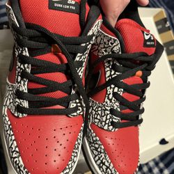 Supreme Dunk Red Cement Size 10