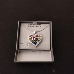 Sterling Silver Heart Mother's Necklace