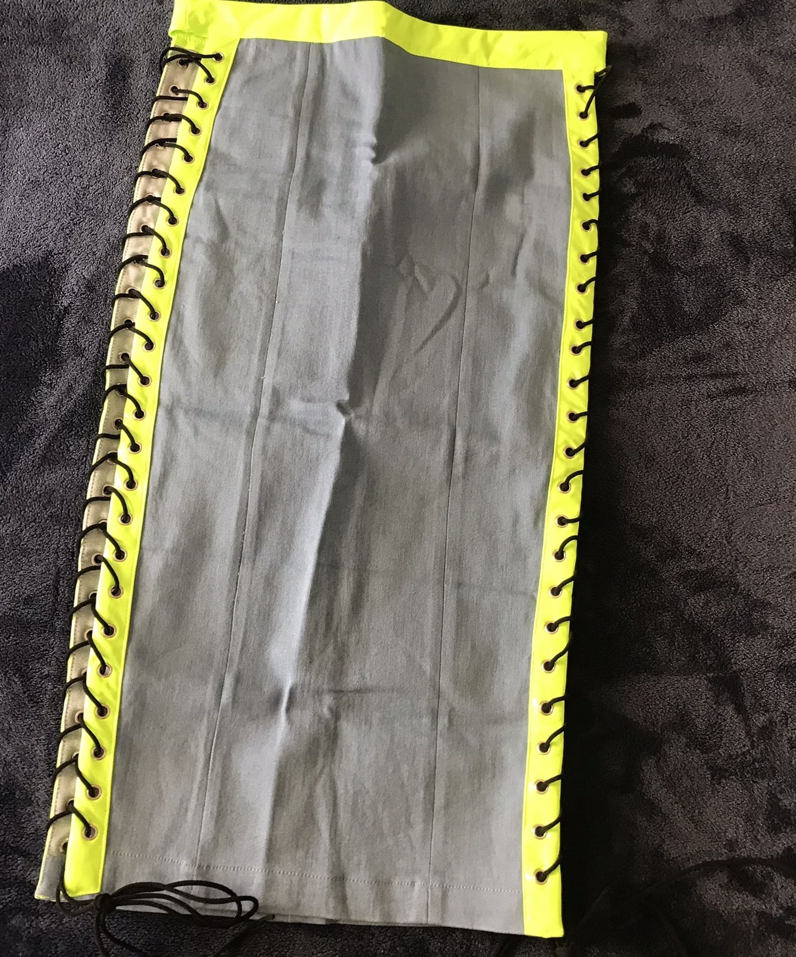 Tube Top And Lace-up Skirt Set