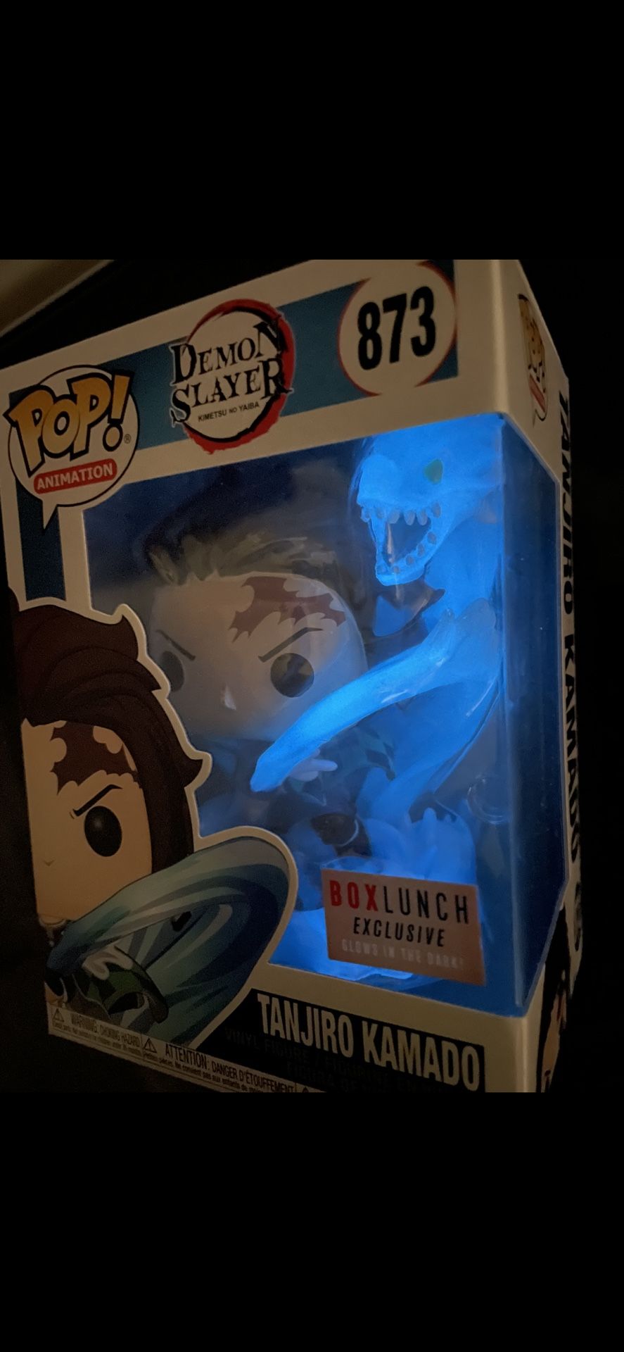 GLOW Tanjiro Kamado Funko Pop *MINT* BoxLunch Exclusive GITD Water Dragon Demon Slayer 873 with Protector