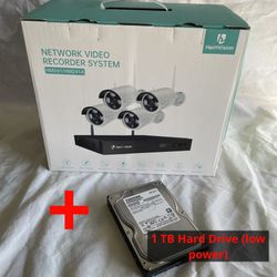 New 8CH Nvr Security Camera System With 1TB Hard Drive Wireless Ip