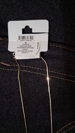18k gold over sterling, 18 inch chain