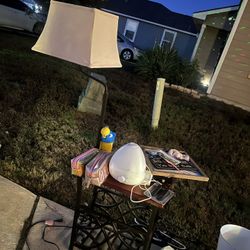 Lamp With Side Table 