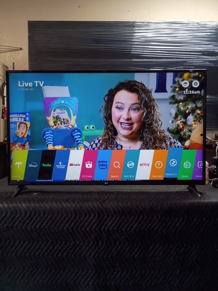 55 Inch LG 4k Smart Beautiful Tv Comes With Remote Control Shows Great Picture Works Fantastic Guaranteed