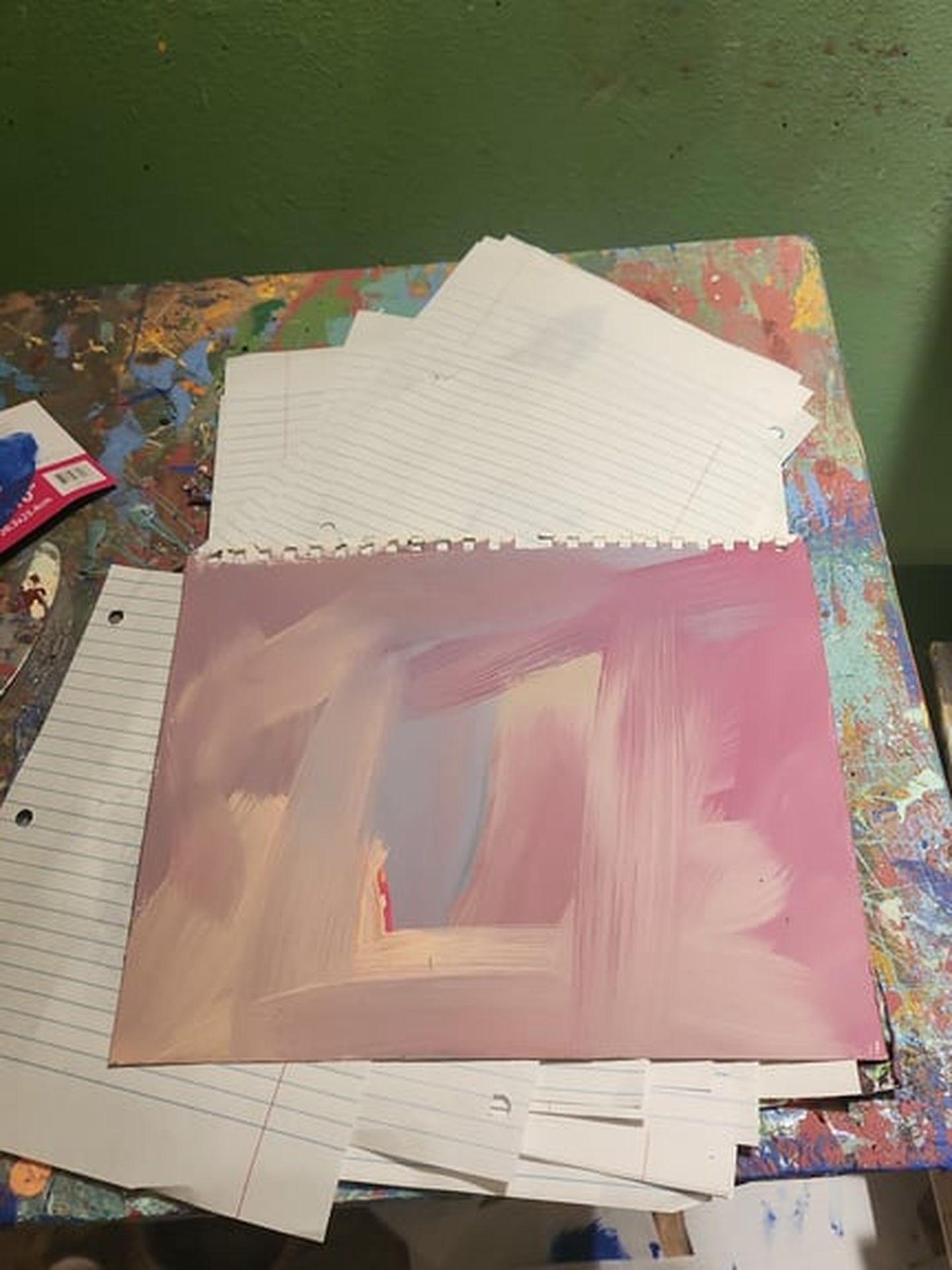 Abstract Painting on Sketchbook