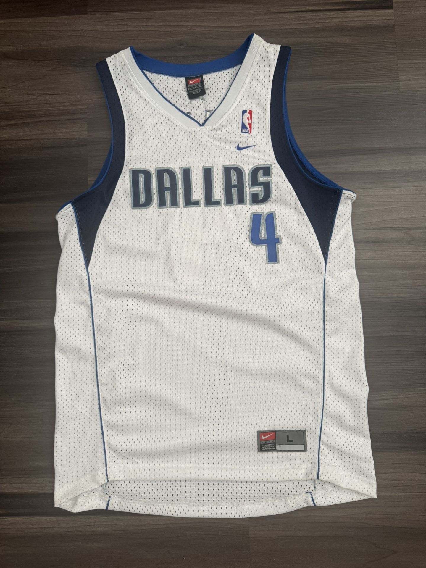 Vintage Nike Dallas Mavericks Michael Finley #4 NBA White Jersey Men’s Large