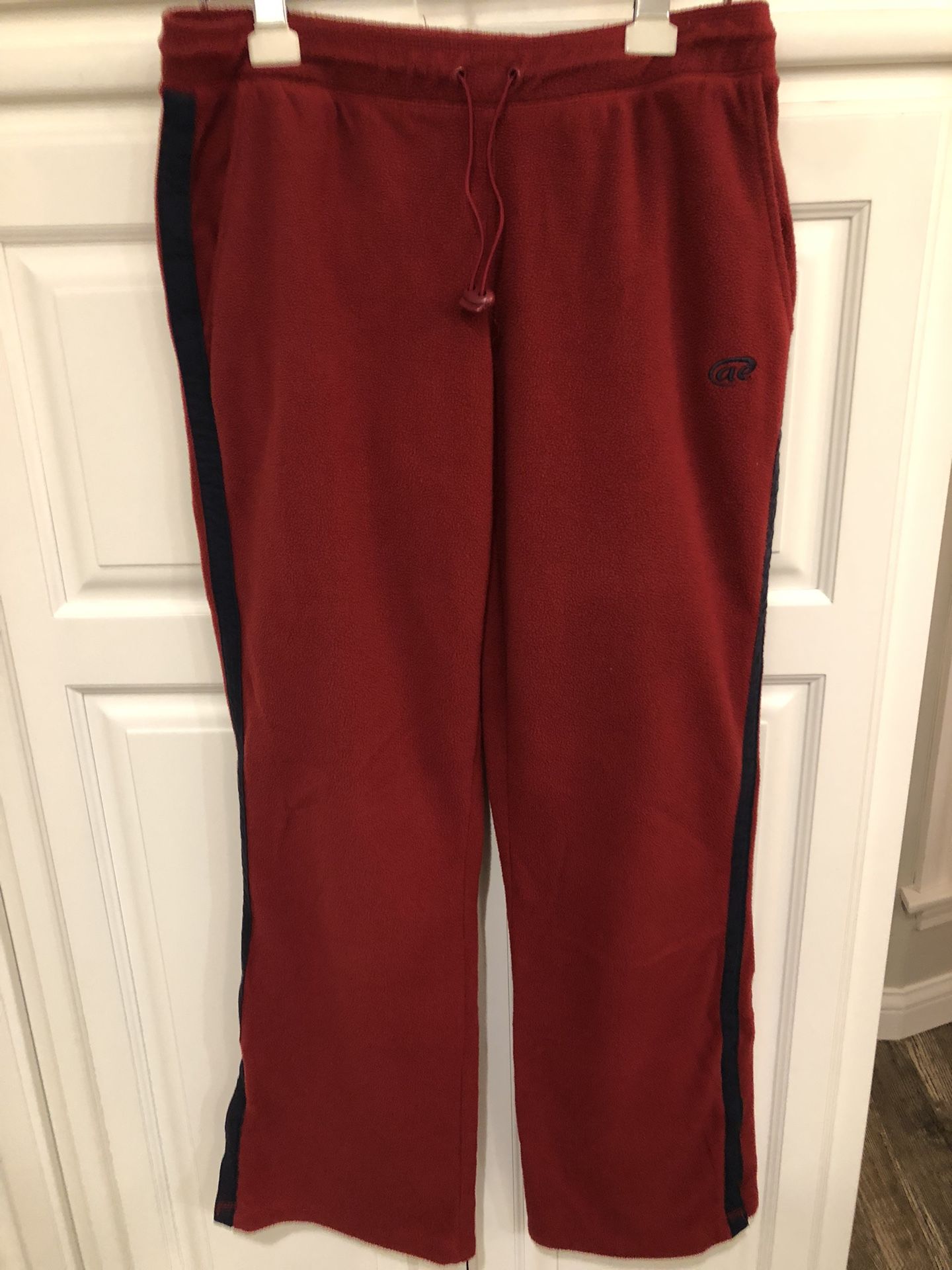 American Eagle Red Fleece Sweatpants