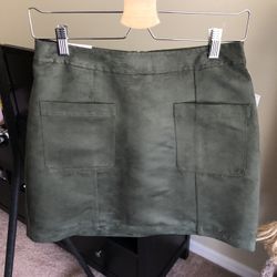 Old Navy Emerald Green Suede Mini Skirt