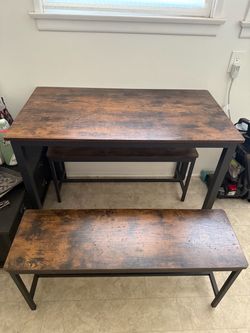 Table and benches