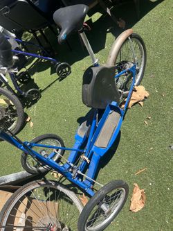 FLEX FLEX Adult Tricycle Blue 20in Wheels Single Speed Fenders Steel Frame