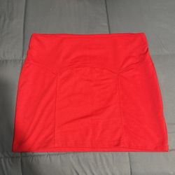 Red Mini Skirt XL 