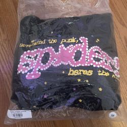 Authentic Sp5der Hoodie Black Medium 