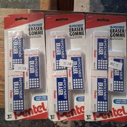 3 Pental erasers pack