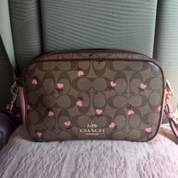 Coach Pink Flower Crossbody Bag