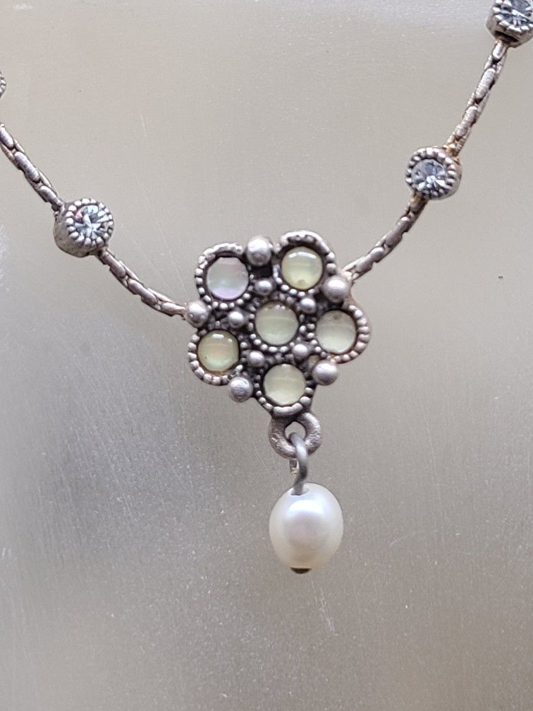 MOTHER OF PEARL WITH GENUINE FRESHWATER PEARL