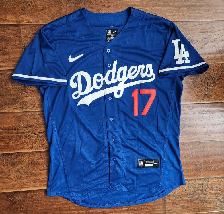 Dodgers Shohei Ohtani #17 blue stitched jersey