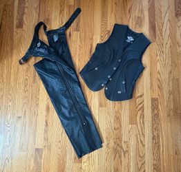 Harley-Davidson  Women’s Leather Chaps and Vest Set