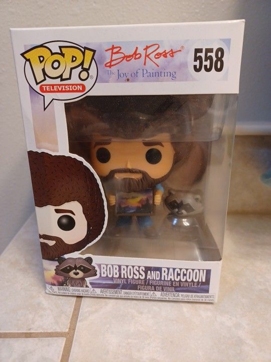 Funko Pop Bob Ross And Racoon, New 