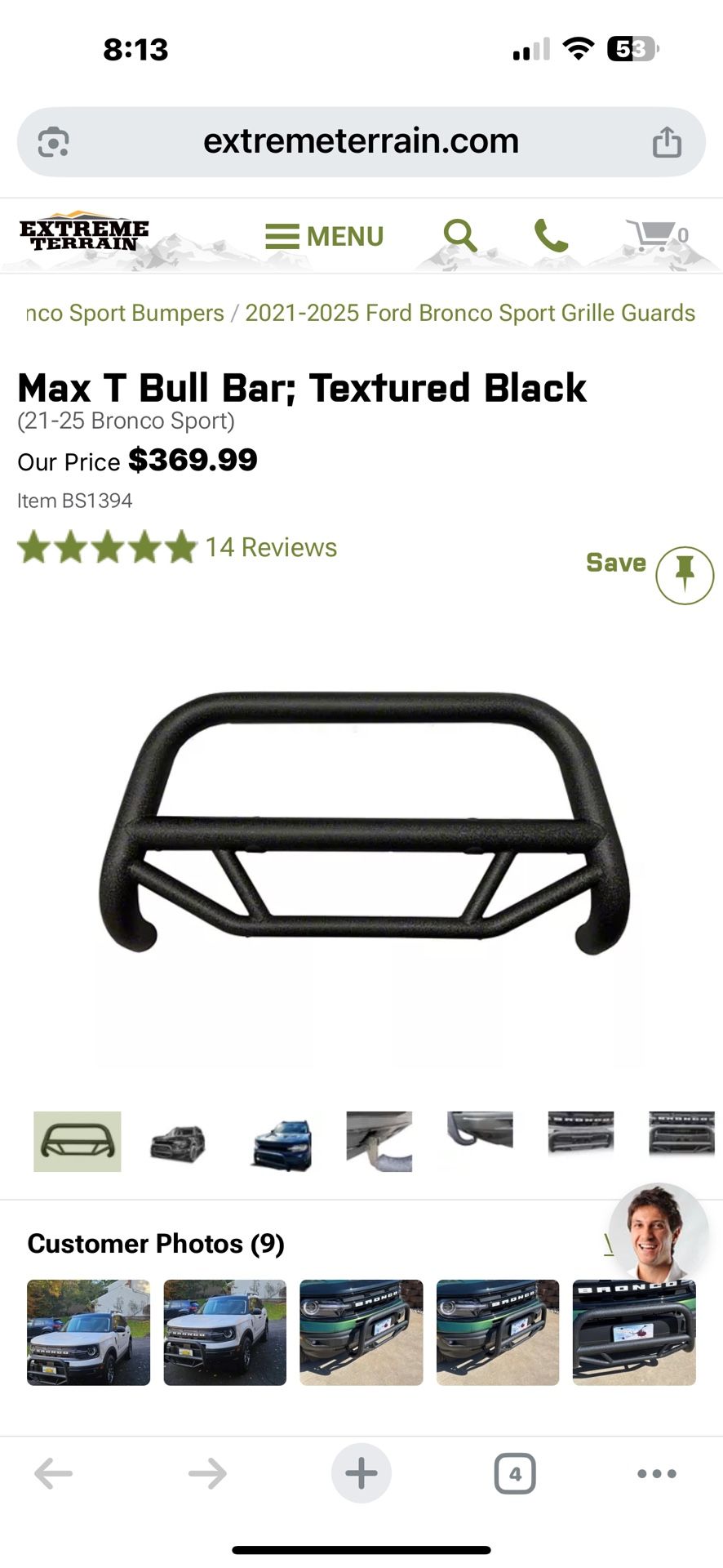 2023 Ford Bronco Bull Bar