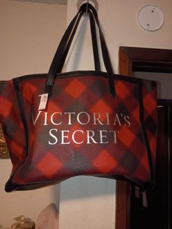 VICTORIAS SECRET PLAID CHECKERED HAND BAG
