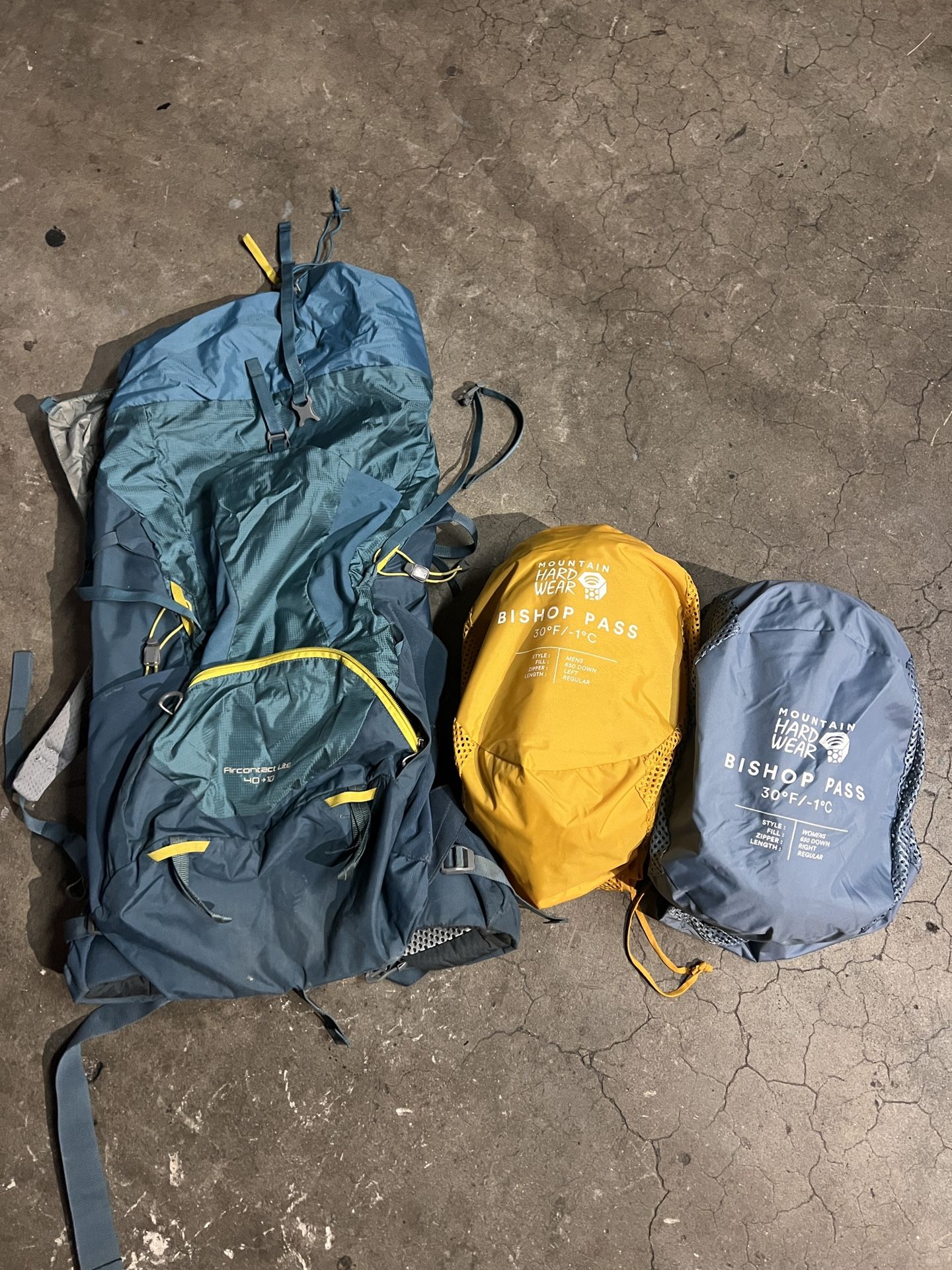 Backpack And sleeping bag