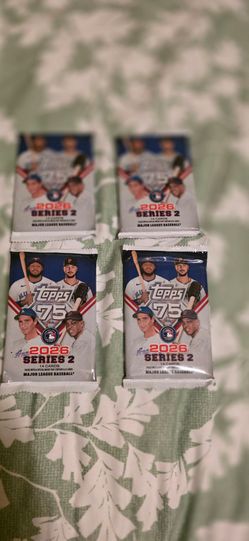 4 baseball card packs OBO