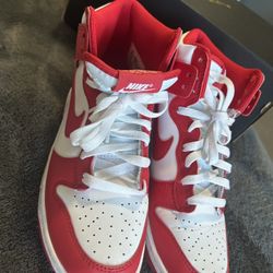 Nike Dunk High 6Y Red &White