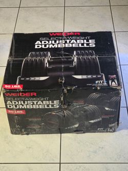 Weider 50LB Adjustable Dumbbells Pair NEW