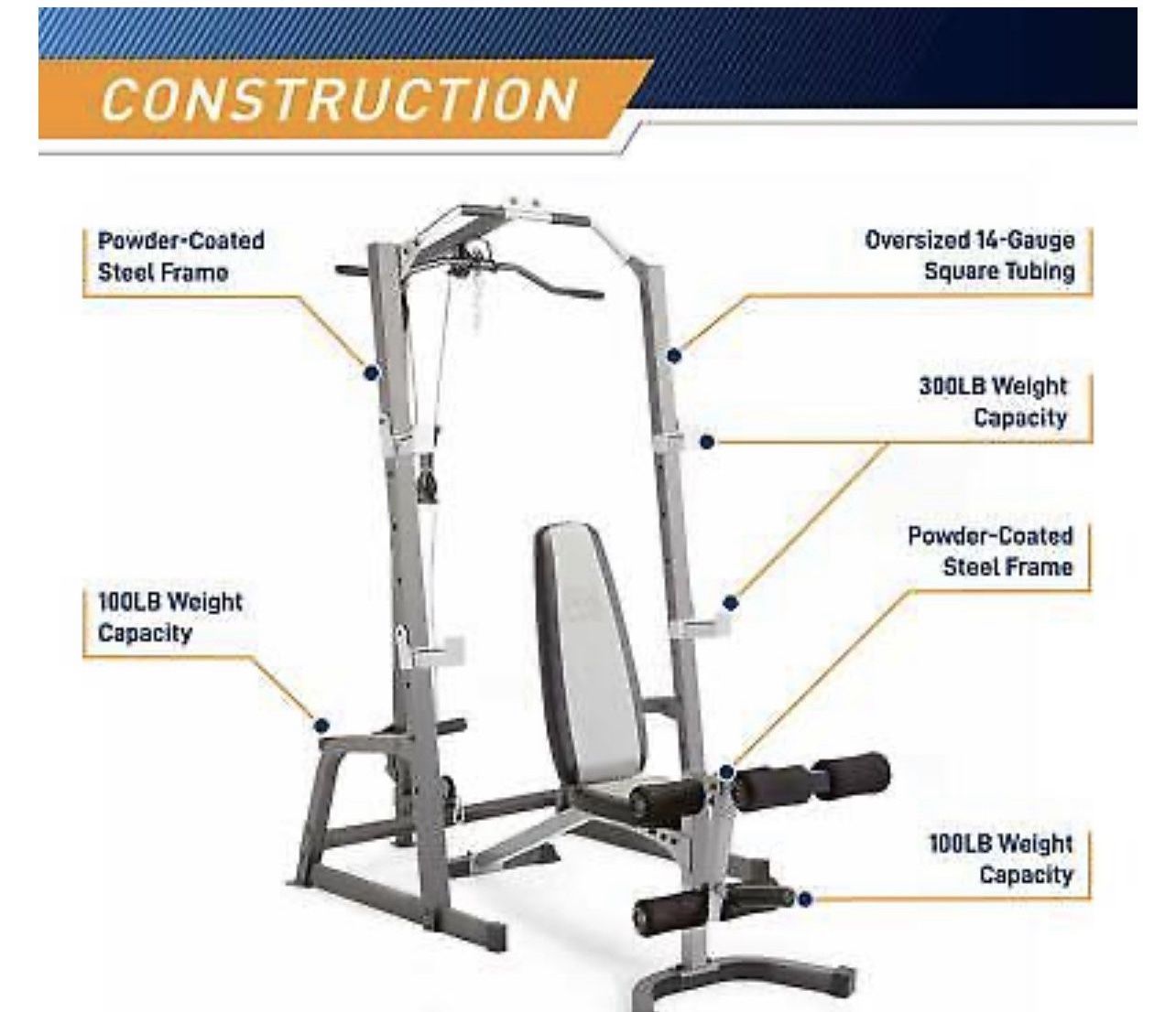 Pm 5108 Marcy Pro Cage System Deluxe Power Rack Cage Home Gym