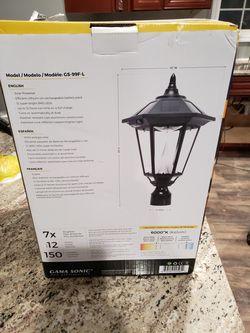 Solar power yard pole light With Pole