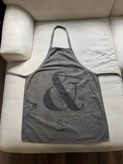Grey Ampersand Vintage Script Apron