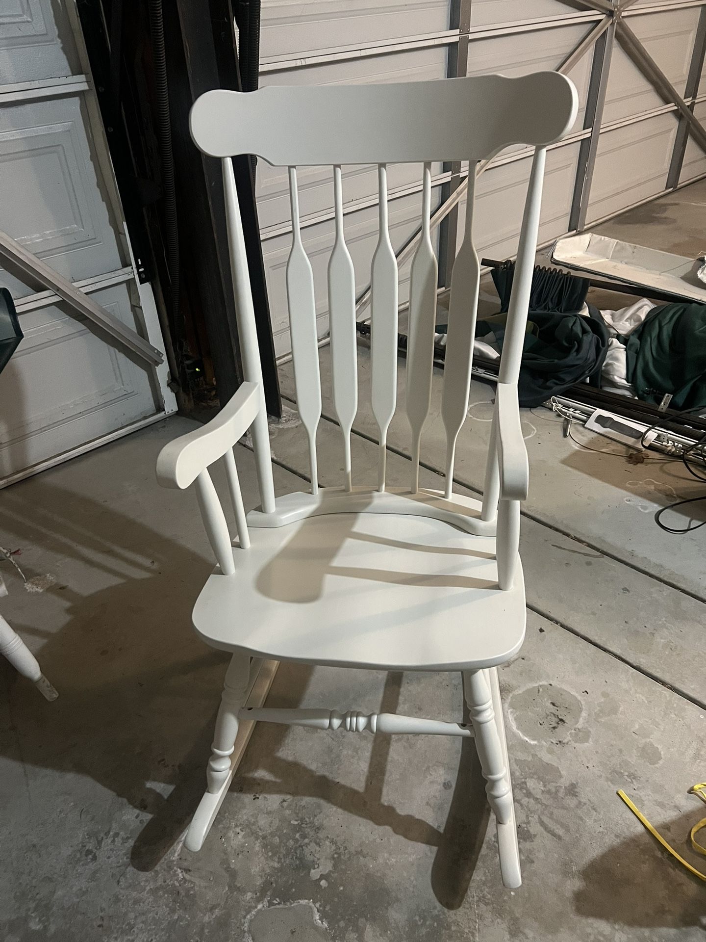 White Wooden Rocking Chair