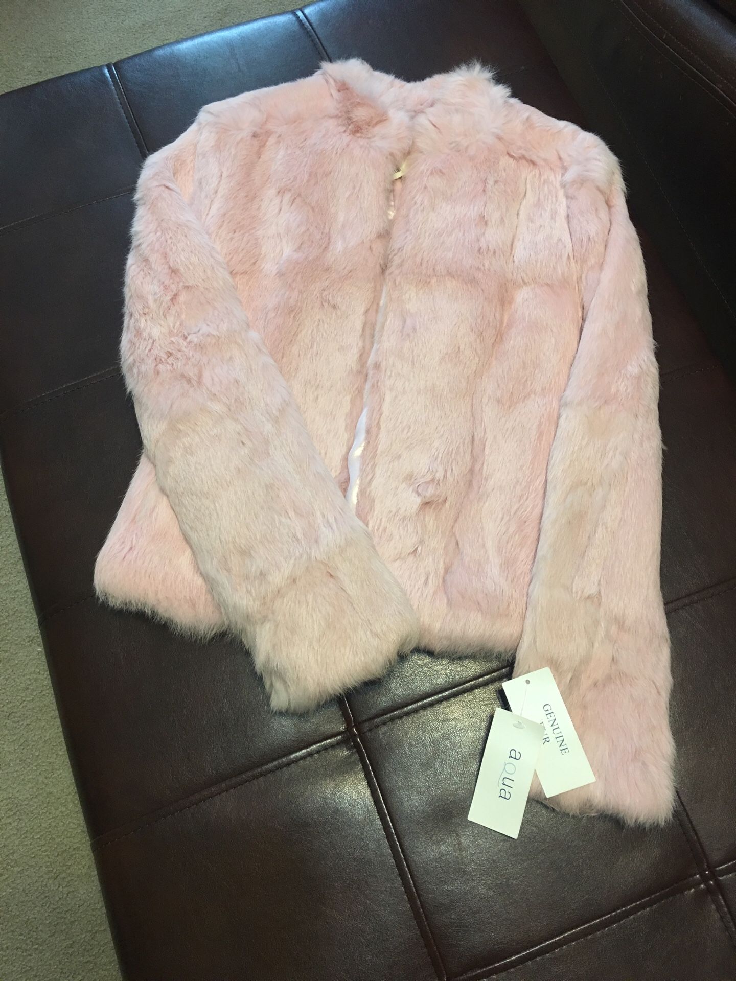Beautiful Pink Jacket/Blazer Genuine Fur originally priced 188.00