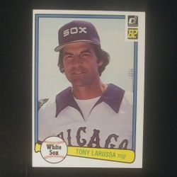 1982 Donruss Tony Larussa Chicago White Sox #319 Manager Baseball Card Vintage Collectible Trading Sports MLB Professional Pro