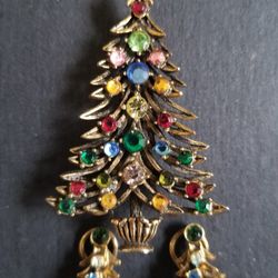 Vintage Christmas Tree Brooch