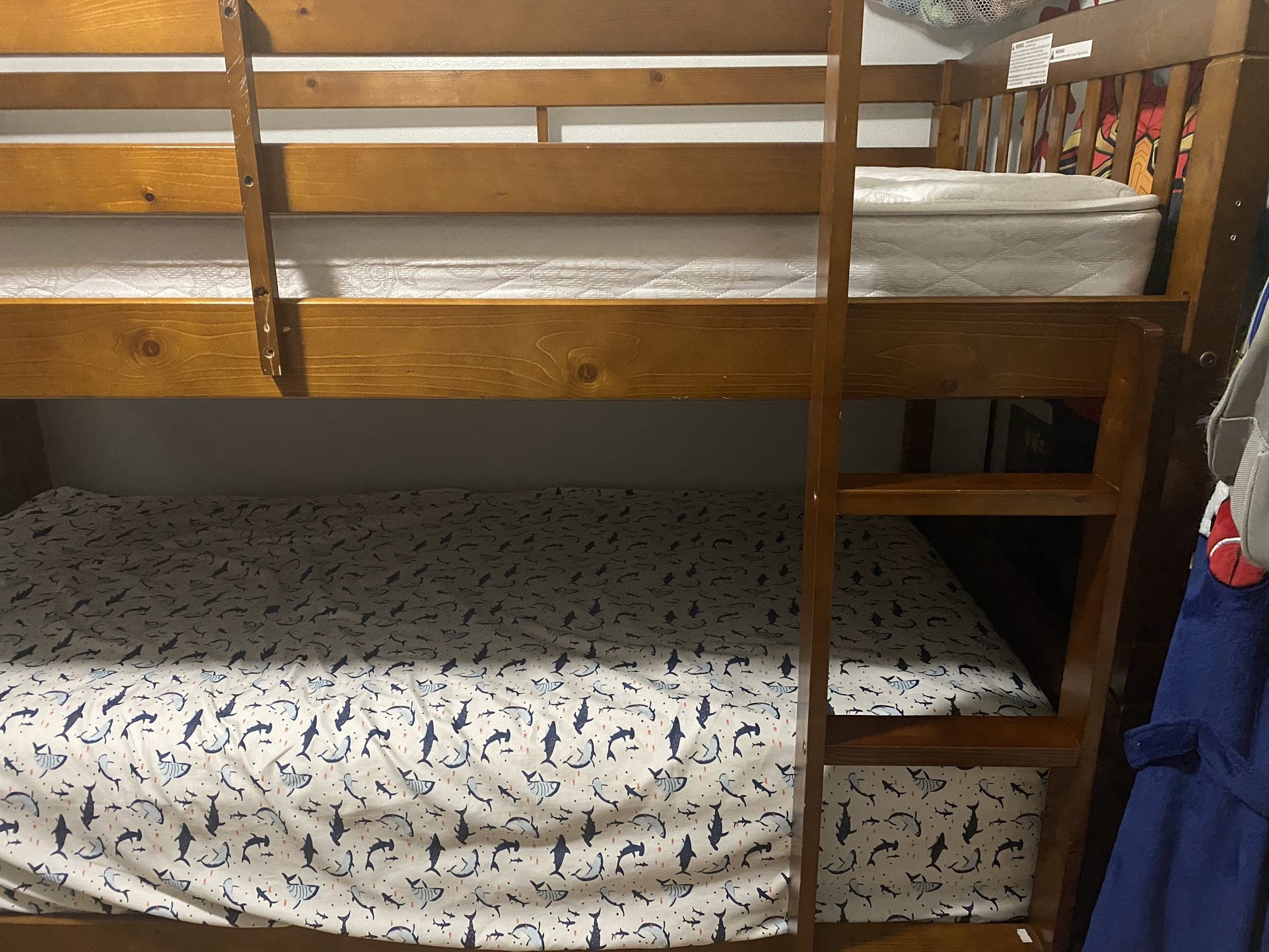 Twin Bunk Bed No Mattresses