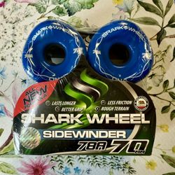 Shark Wheels Longboard Sidewinder Blue Wheels 70mm 78a (Set Of 4)