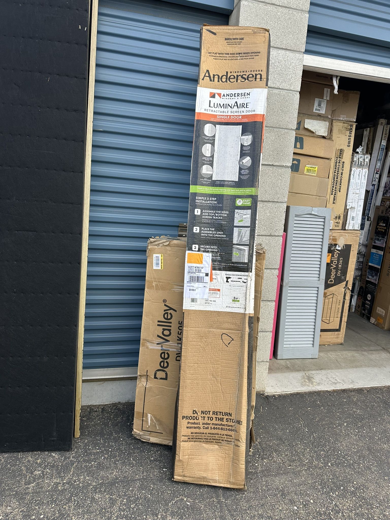 Brand new inn box. Reg.$240. Here only $175  no tax. Hurry this is good deal we locate in hesperia  Andersen 36 in. x 80 in. LuminAire White for Singl