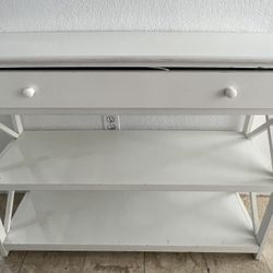 White Entry Console Table