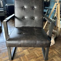 Dark Brown Leather Chair