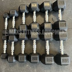 NEW DUMBBELLS SET 5-30 210LB TOTAL